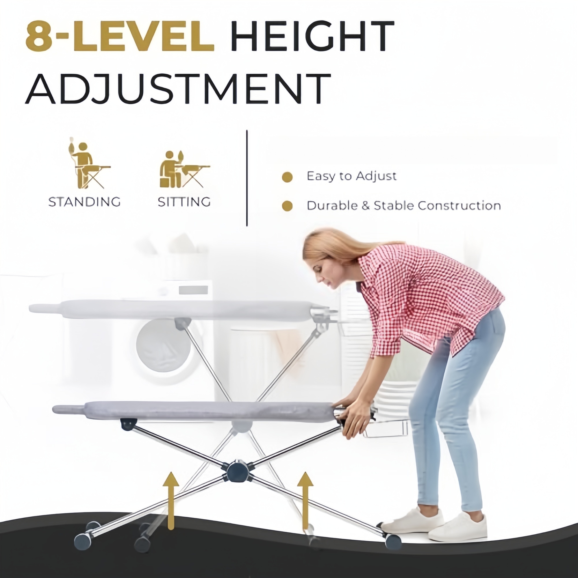360° Rotating Dual-Sided Ironing Board – Ergonomic Torso-Shaped Pressing Station