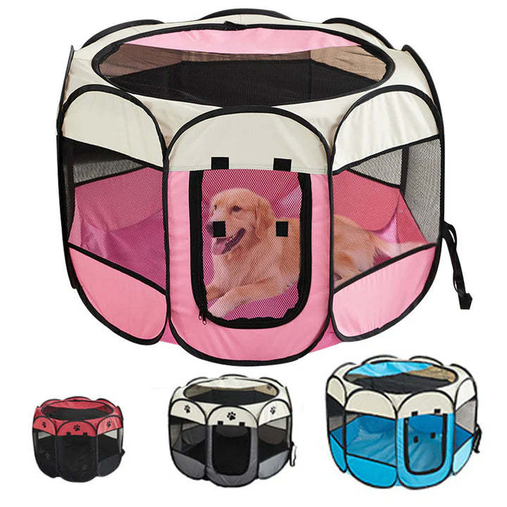 Portable foldable pet tent