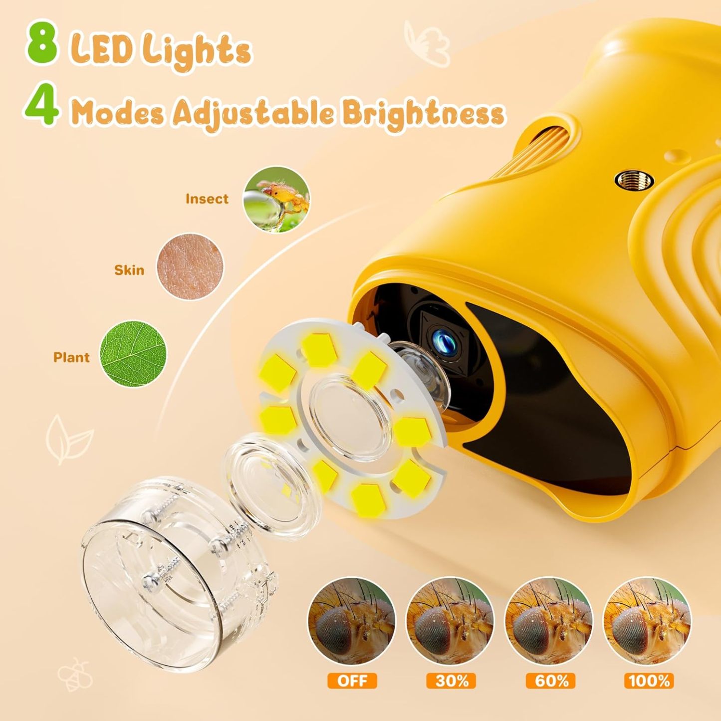 Kids’ Handheld Digital Microscope – 1000X Magnification with 2" Screen