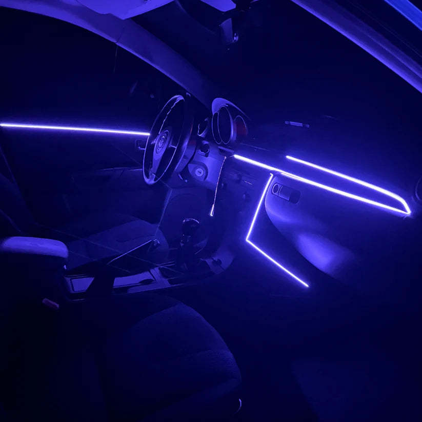 Ambient Glow Car Light Strips – Customizable Multicolor LED Kit