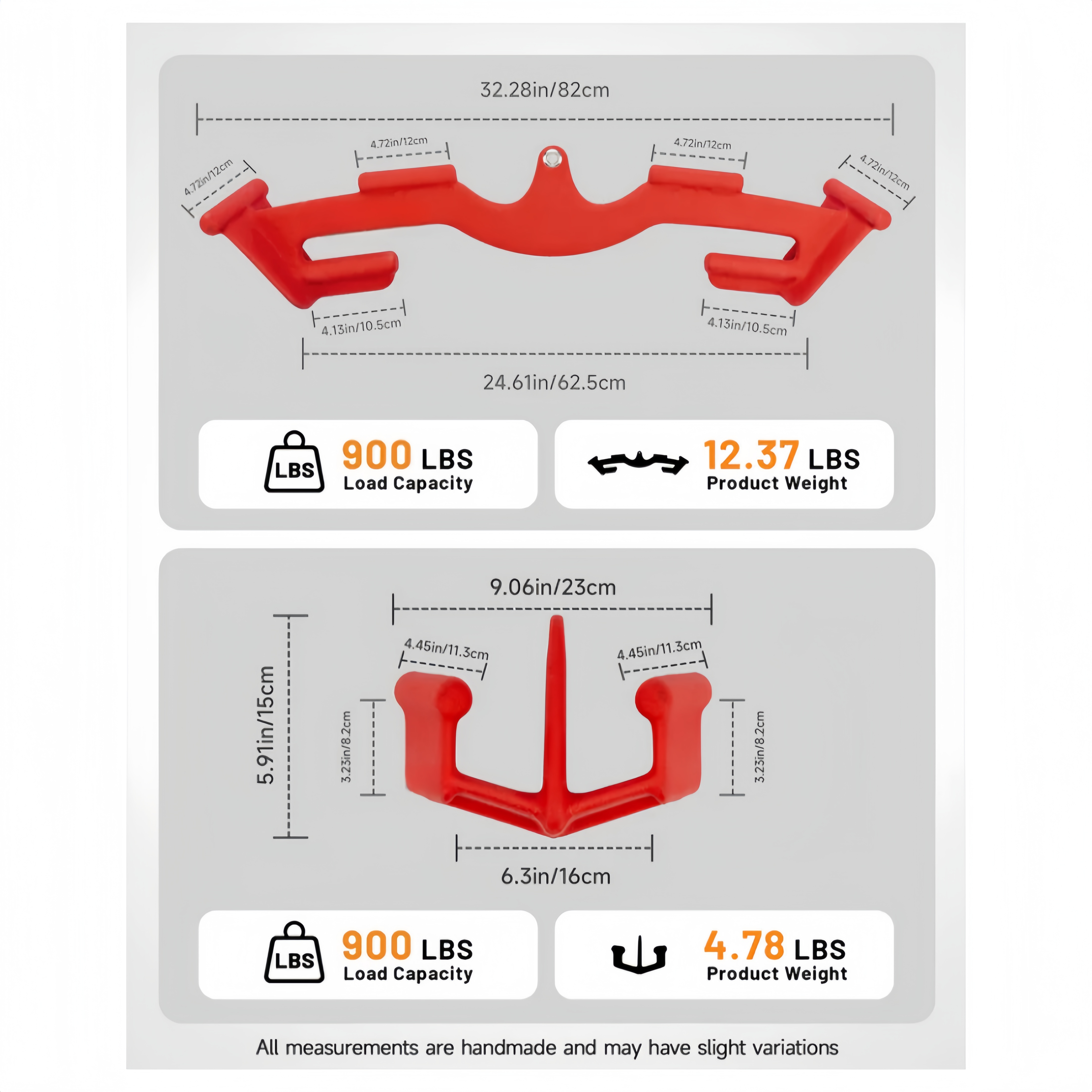 Lat Pull-Down Triangle Bar – 8-Grip Cable Attachment for Back Training 💪🔻🏋️
