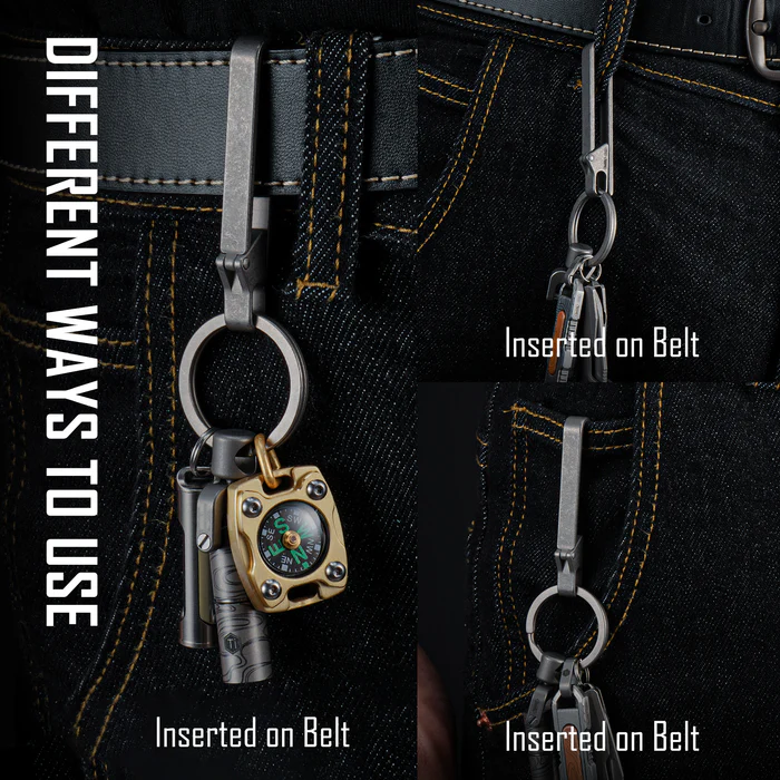 Titanium Alloy Belt Keychain