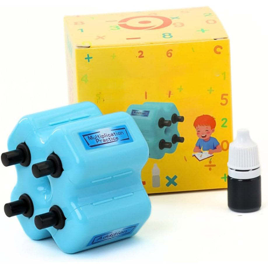 4-in-1 Math Roller Stamp – Addition, Subtraction, Multiplication & Fill-in Practice Tool