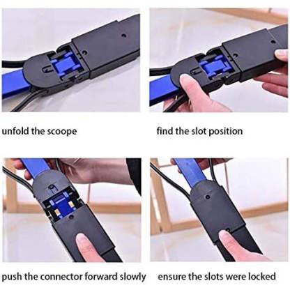 Long Handle Foldable Pet Poop Scoop, No-Bend, Odor-Free Waste Picker for Dogs & Cats