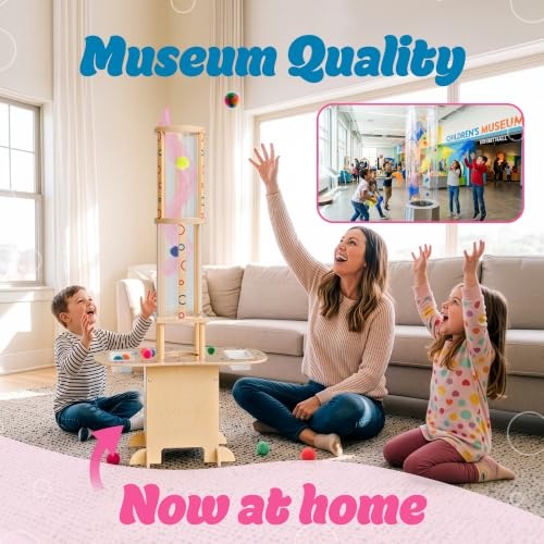 Kids' Wind Tunnel Science Toy, Wooden Airflow Explorer & Hands-On STEM Experiment Set