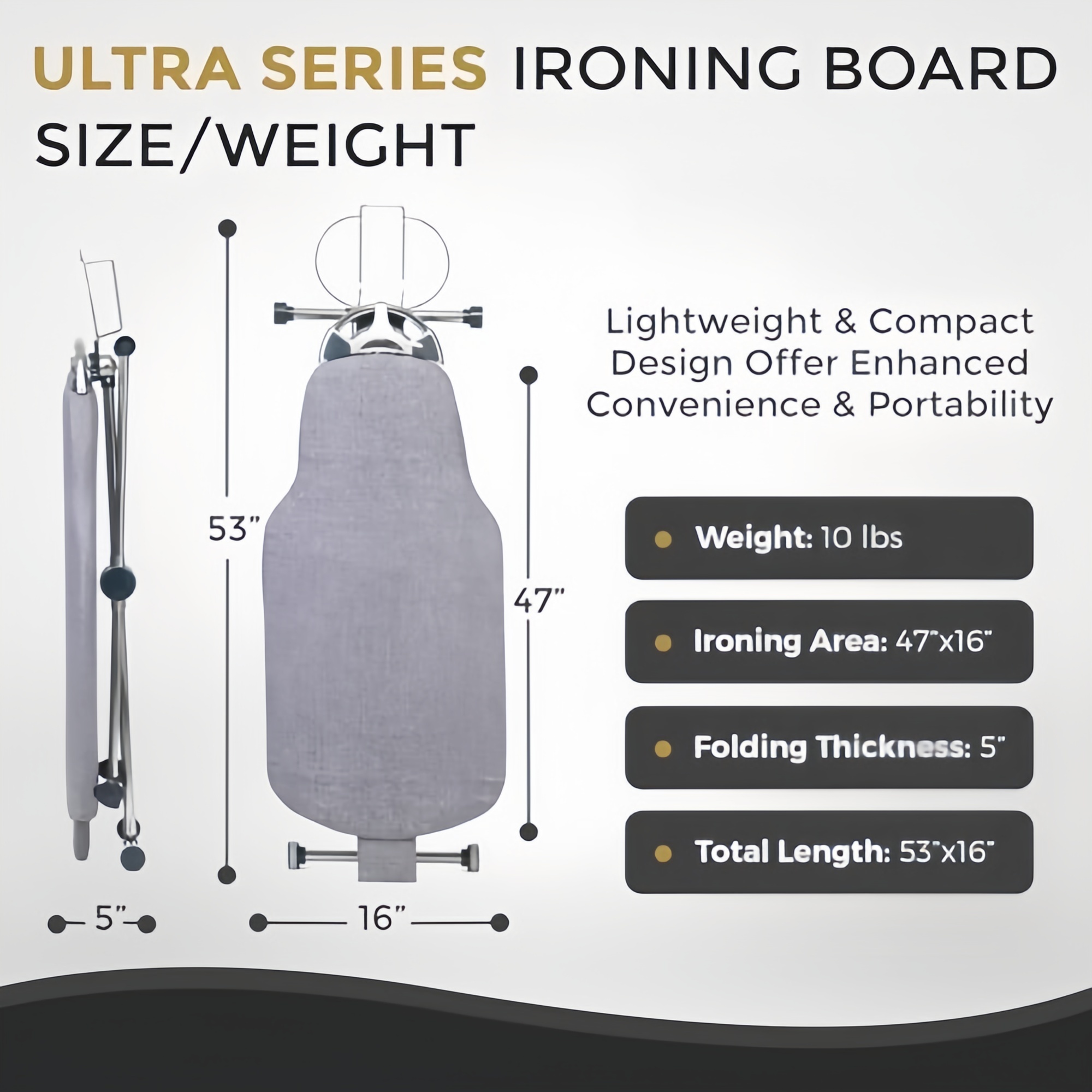 360° Rotating Dual-Sided Ironing Board – Ergonomic Torso-Shaped Pressing Station