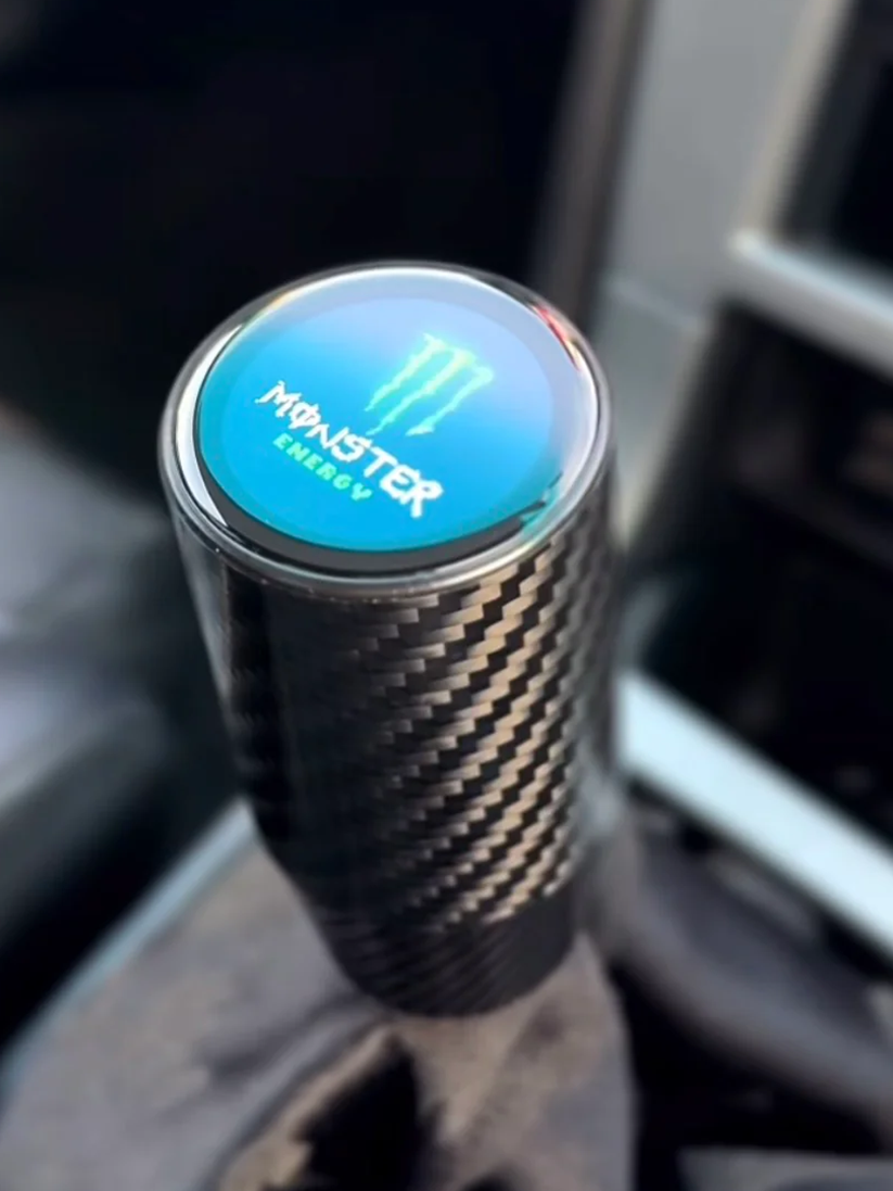 Carbon fiber OLED car gear shift knob