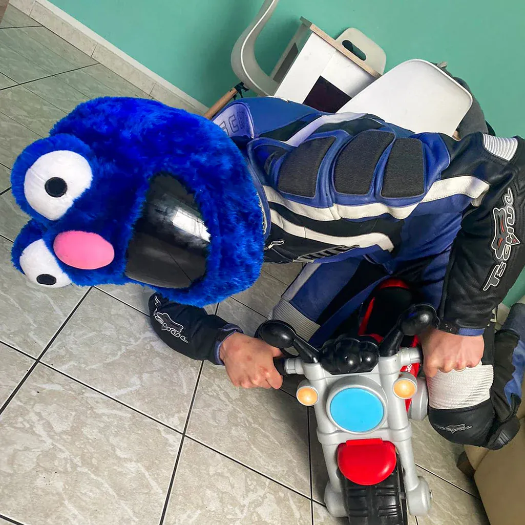 Motorcycle Helmet Cover - Blue