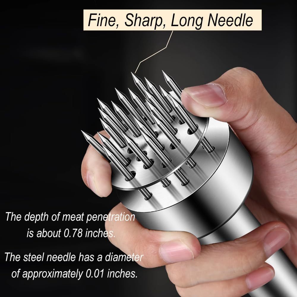 Stainless Steel 21-Needle Meat Tenderizer