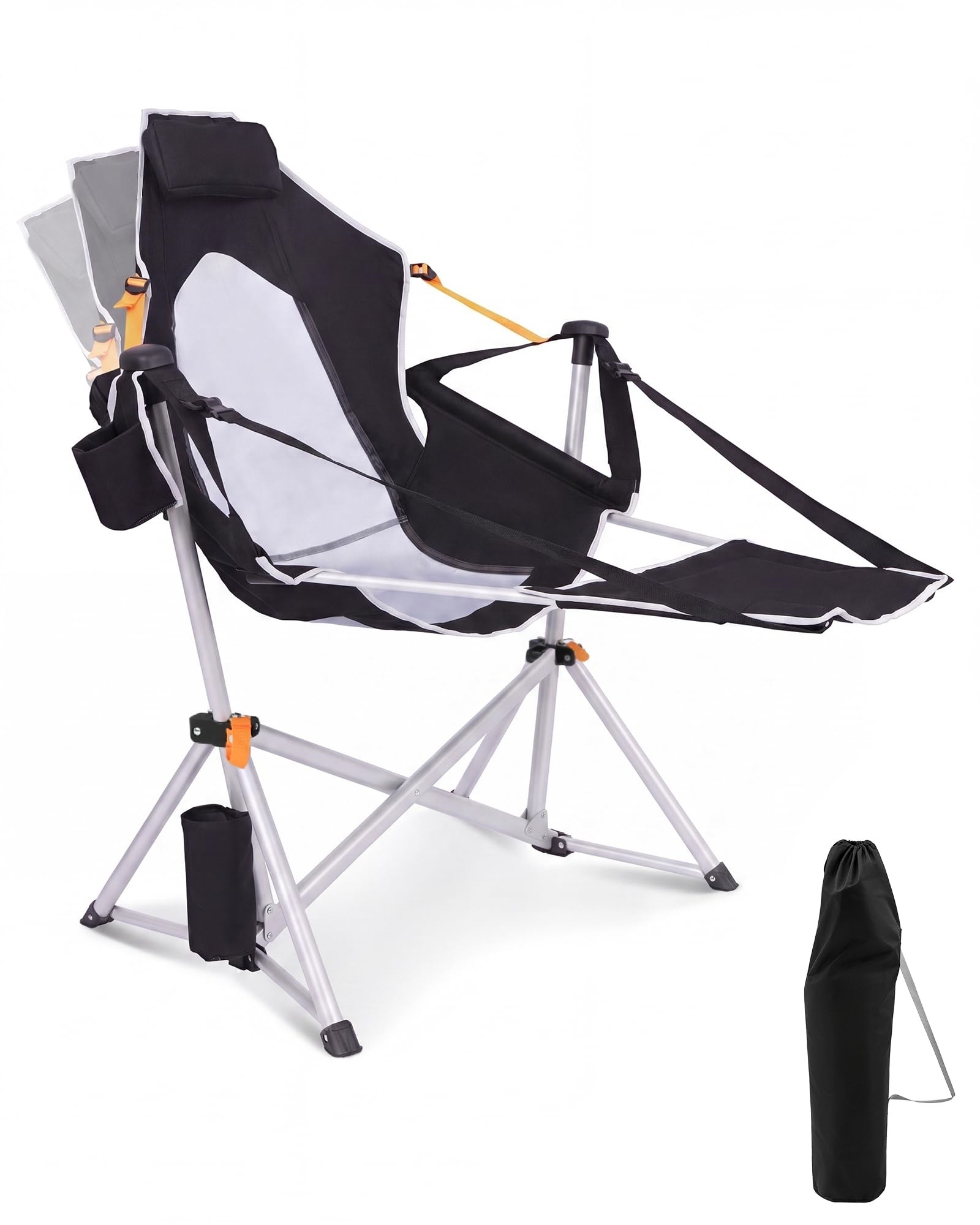 Hammock Camping Chair with Removable Footrest – Folding Rocking Chair