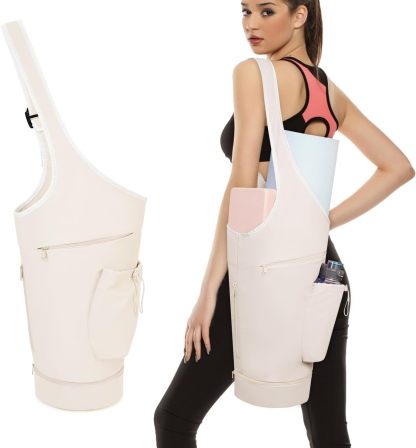 Yoga Mat Bag – Long Design with Waterproof Pocket and Bottle Holder