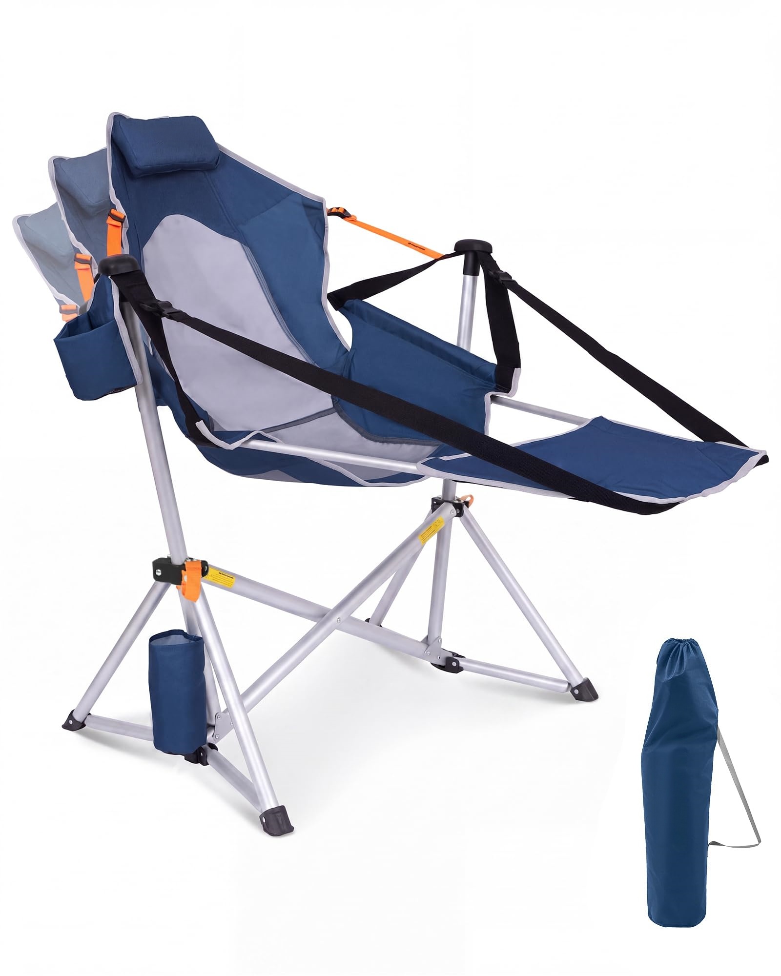 Hammock Camping Chair with Removable Footrest – Folding Rocking Chair