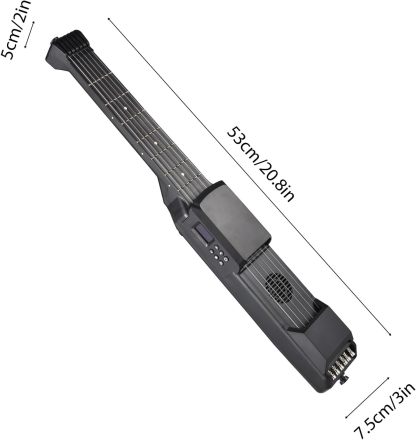 Smart Portable Silent Practice Guitar-Mini Digital Guitar Trainer with Dual Tones, AI Learning System & Wireless Connectivity