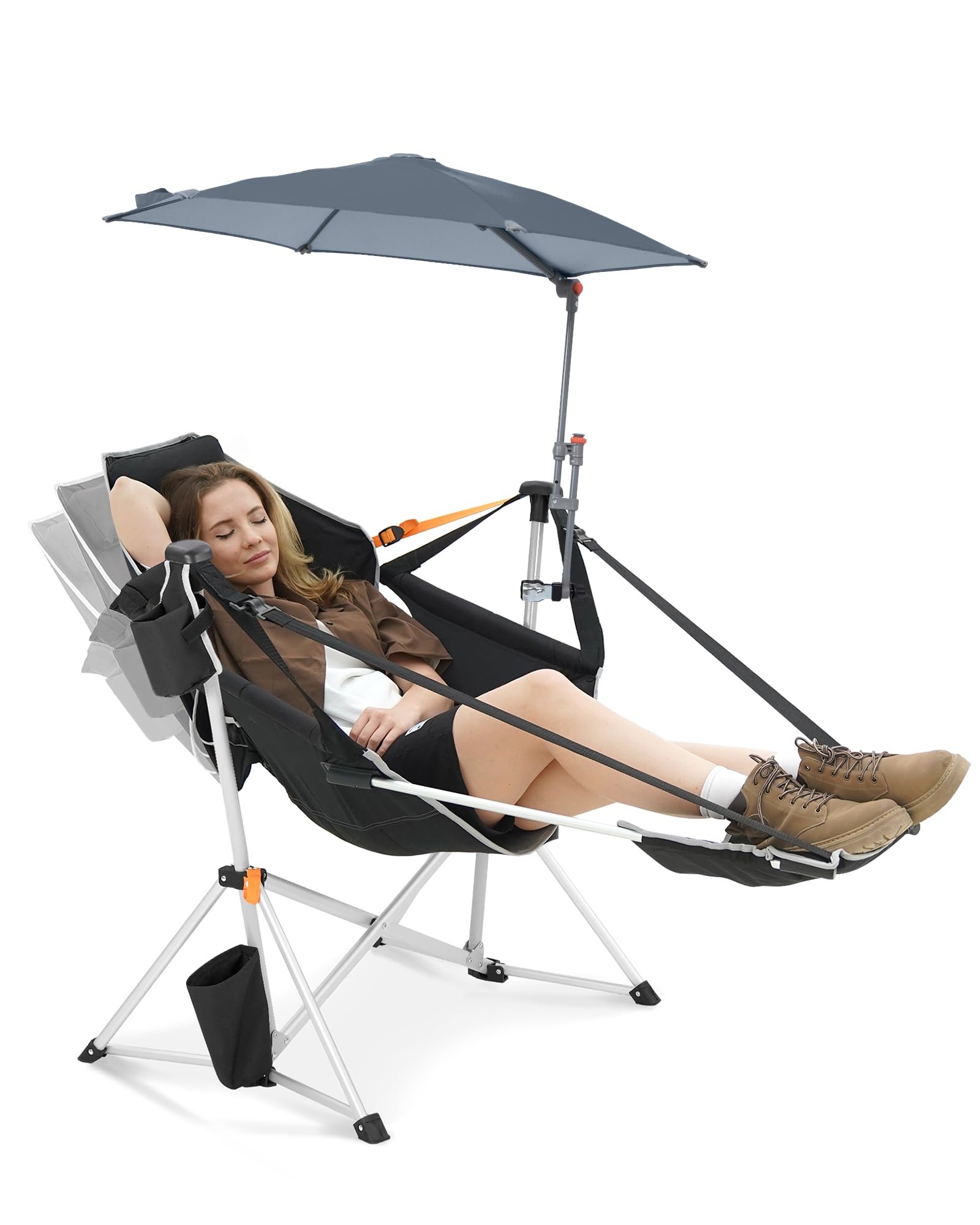 Hammock Camping Chair with Removable Footrest – Folding Rocking Chair