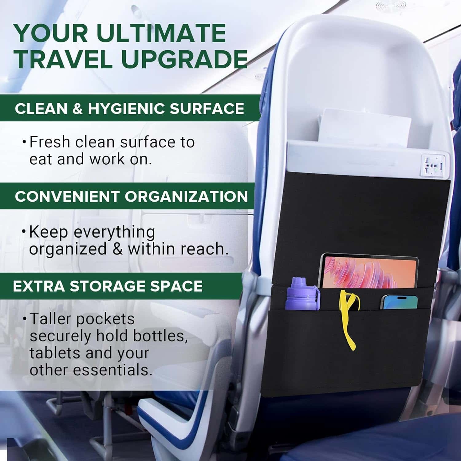 GoSeat™ Organizer | Your In-Flight Clean & Organized Zone