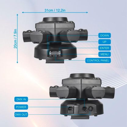 🎧 Ultimate 4-in-1 Moving Head DJ Light | 150W RGBW 6 Arms & Bee-Eyes Effect | Stage Lighting for Parties, Weddings & Clubs