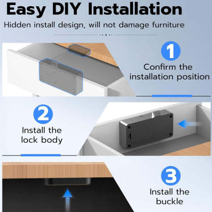 Smart Cabinet Lock – Hidden No-Drill Adhesive Child Safety Lock