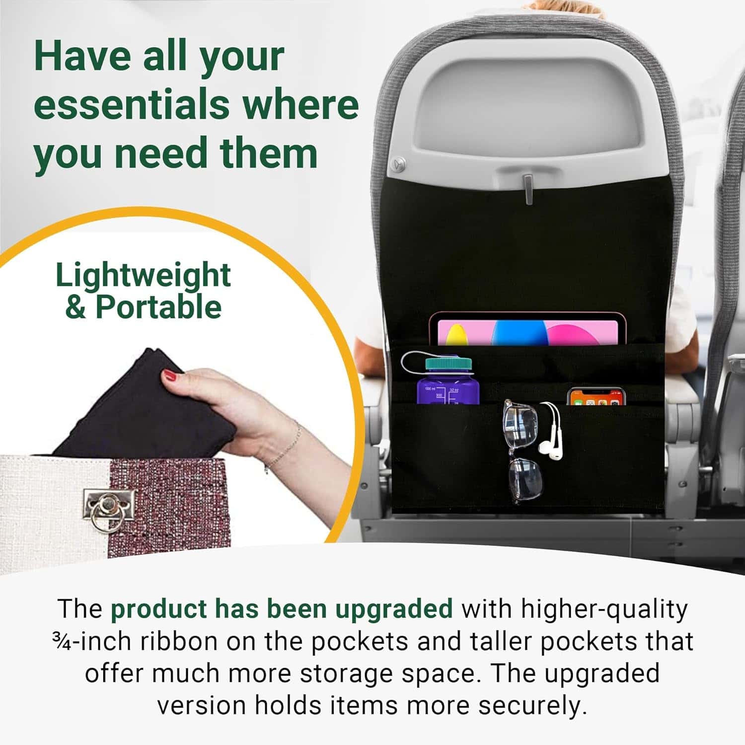 GoSeat™ Organizer | Your In-Flight Clean & Organized Zone