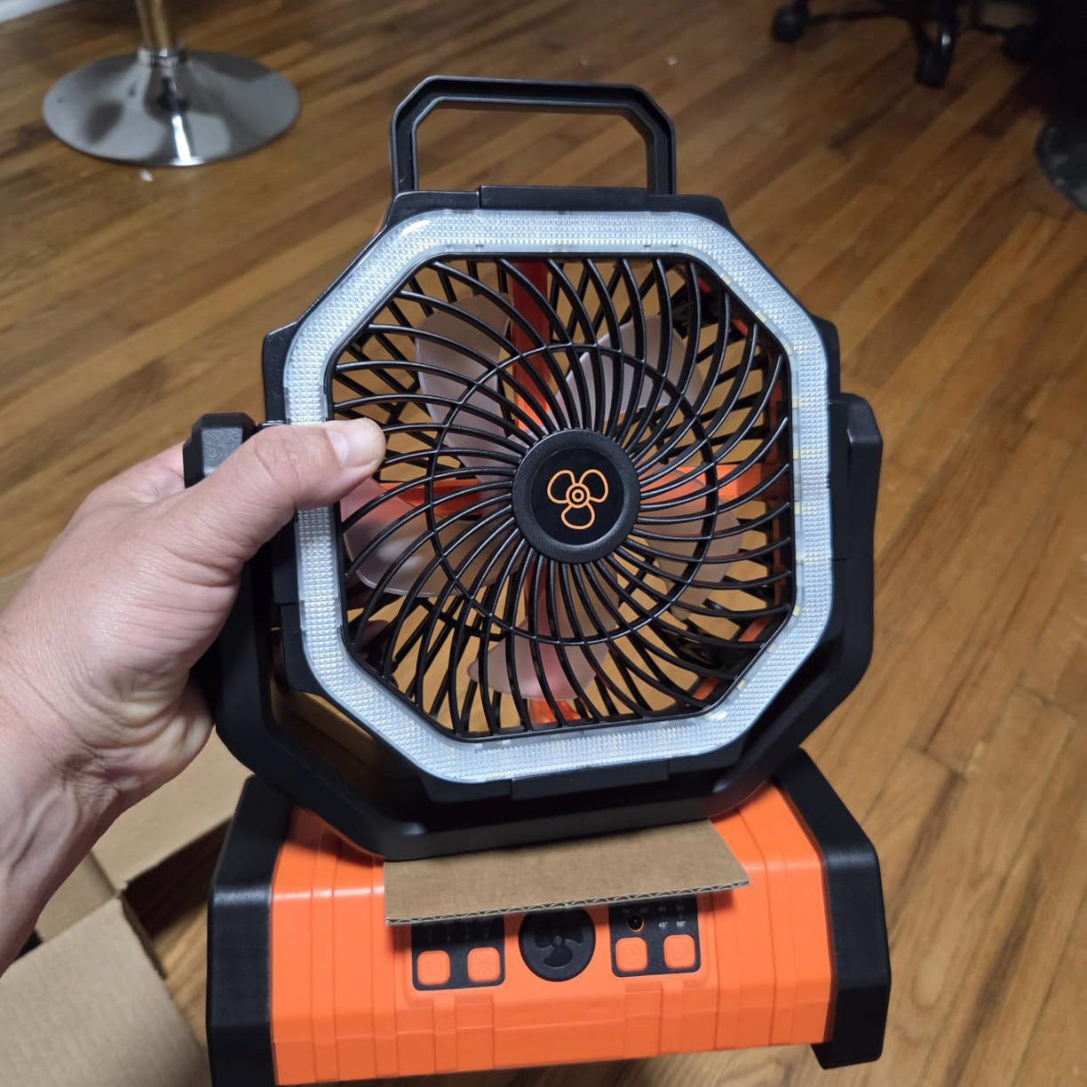 Rechargeable camping fan