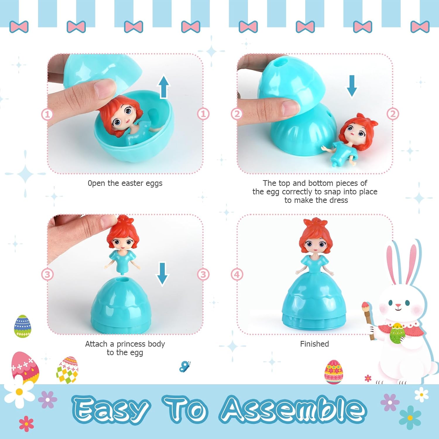Princess Themed Pre-filled Easter Eggs - Easter Basket Fillers and Party Gifts