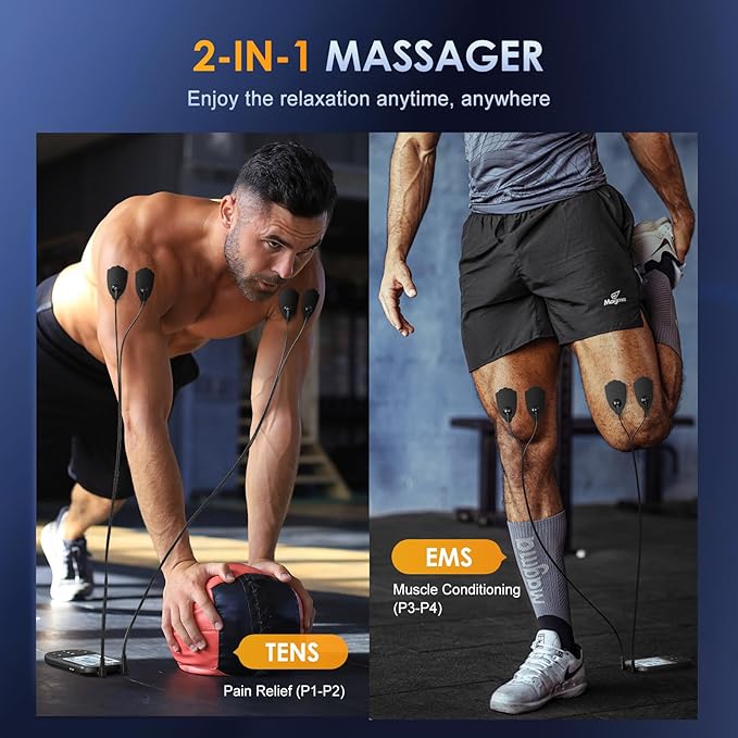 EMS massager, dual-channel electronic pulse therapy device