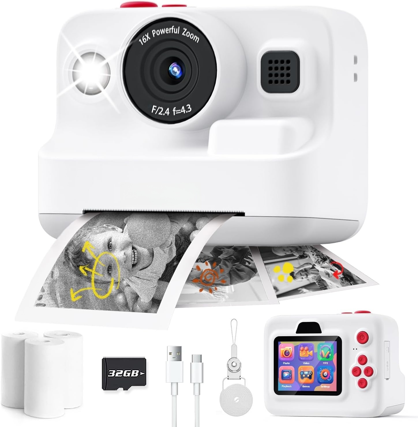 Print & Play Kids Camera – Instant Print Camera for Ages 3-12 📸🖨️✨
