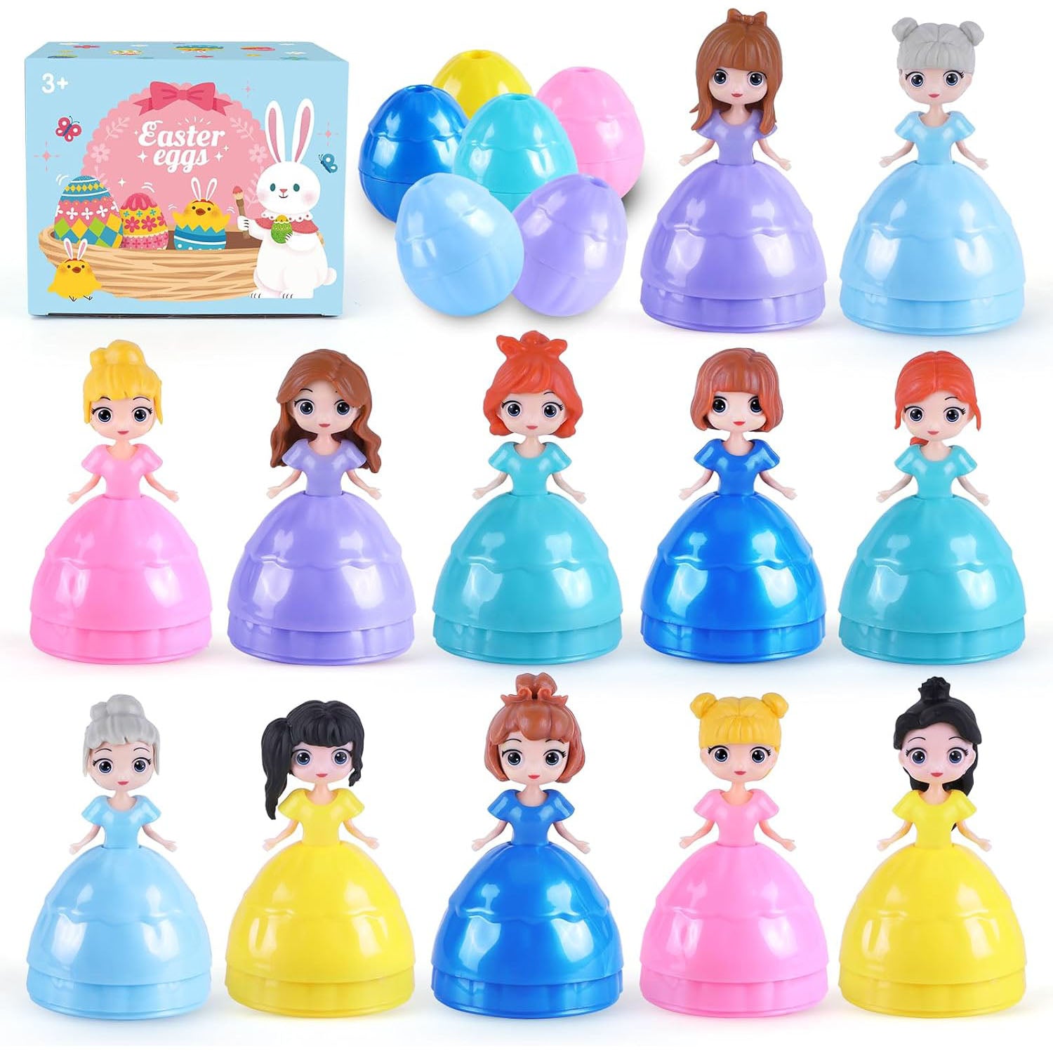 Princess Themed Pre-filled Easter Eggs - Easter Basket Fillers and Party Gifts