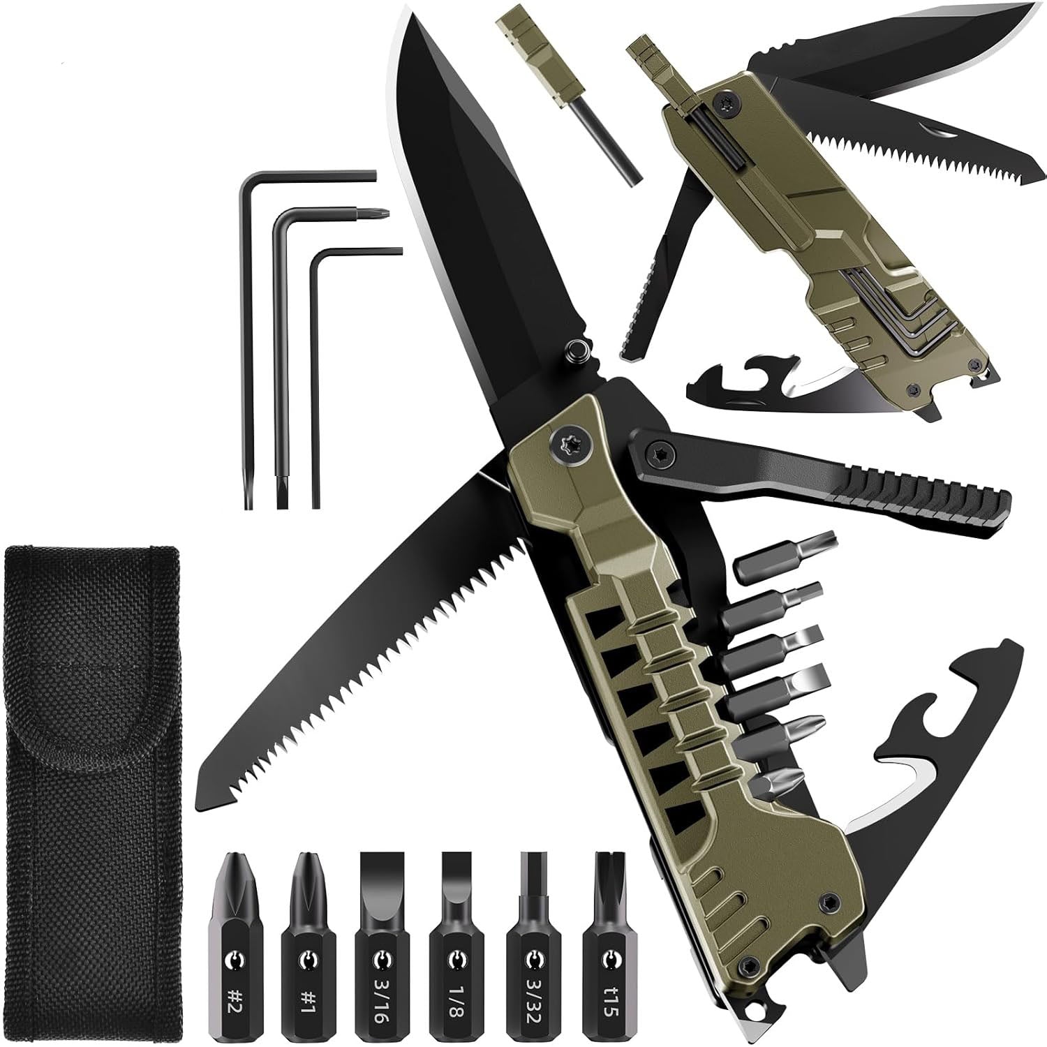 17-in-1 Multitool Knife – Camping & Survival Tool