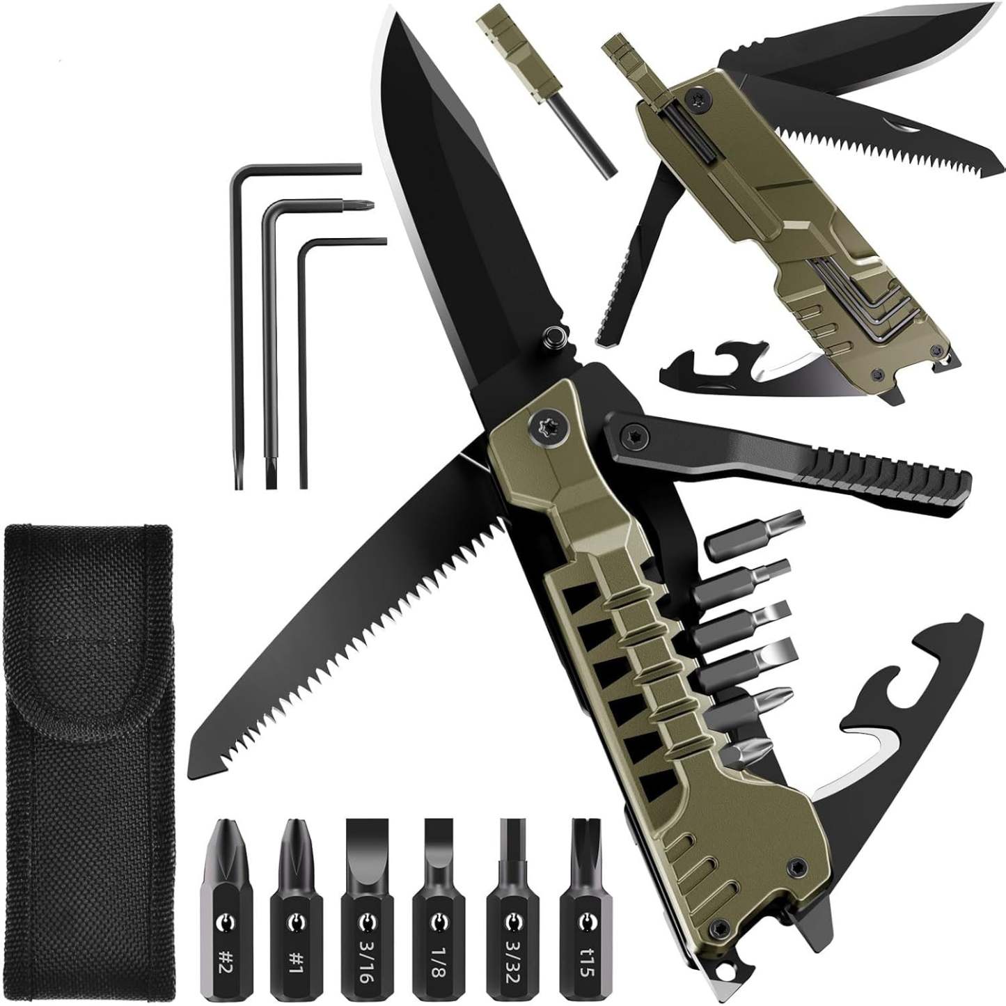 17-in-1 Multitool Knife – Camping & Survival Tool