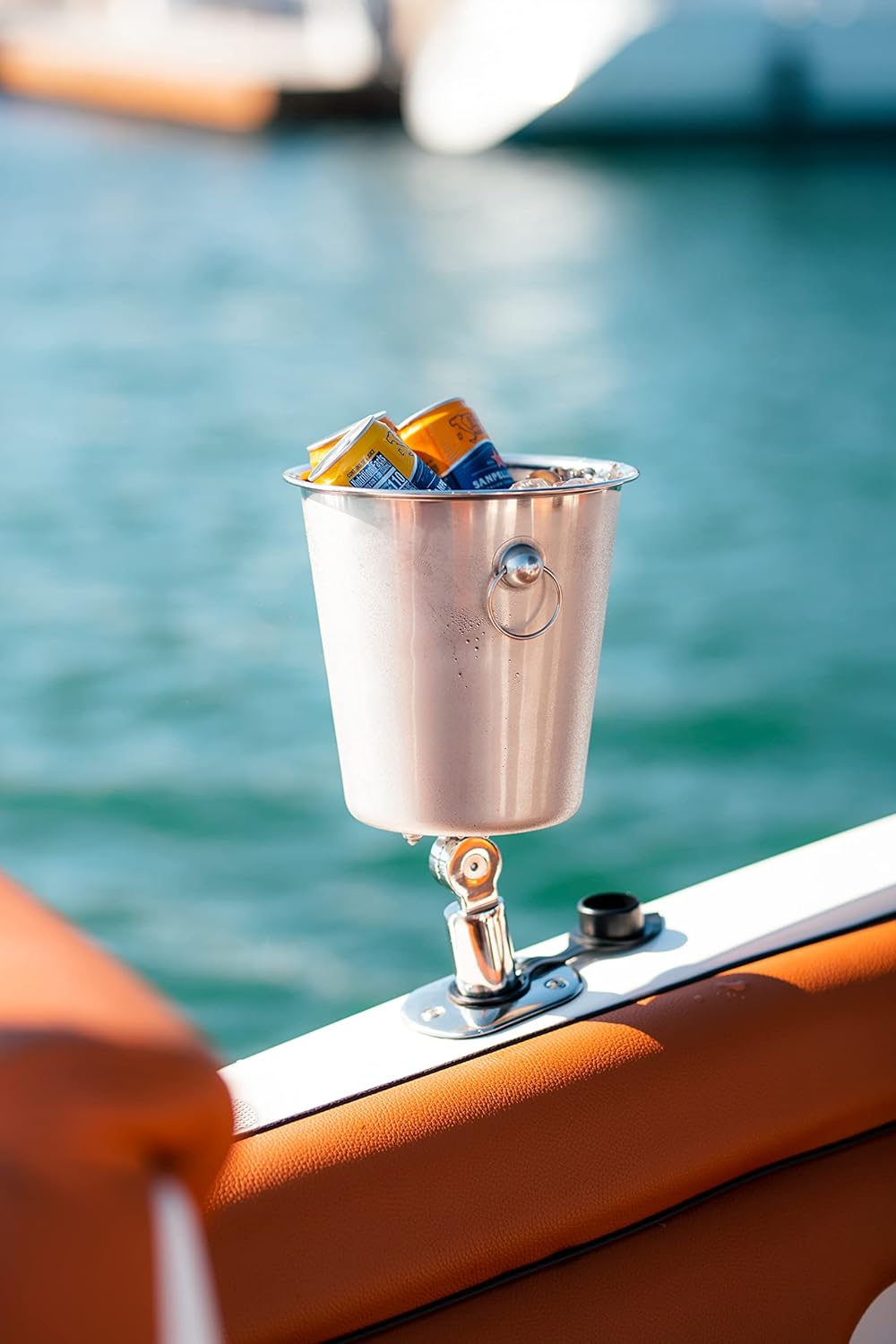 Marine Beverage Caddy – Adjustable Stainless Steel Drink Holder for Rod Holders 🛥️🍾⚓