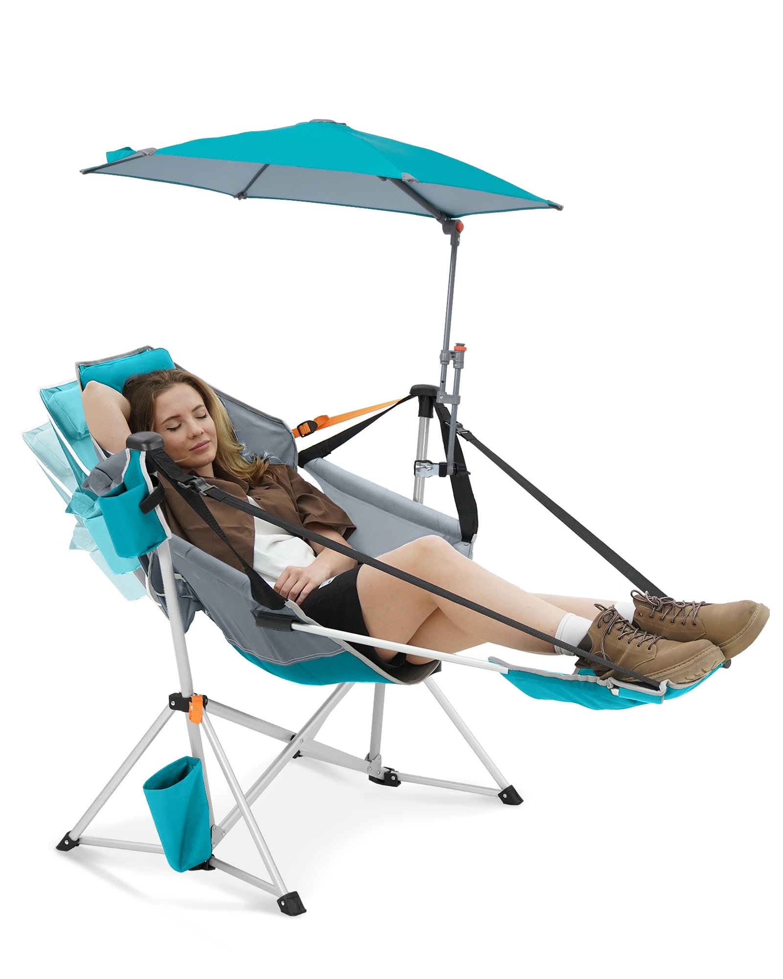 Hammock Camping Chair with Removable Footrest – Folding Rocking Chair