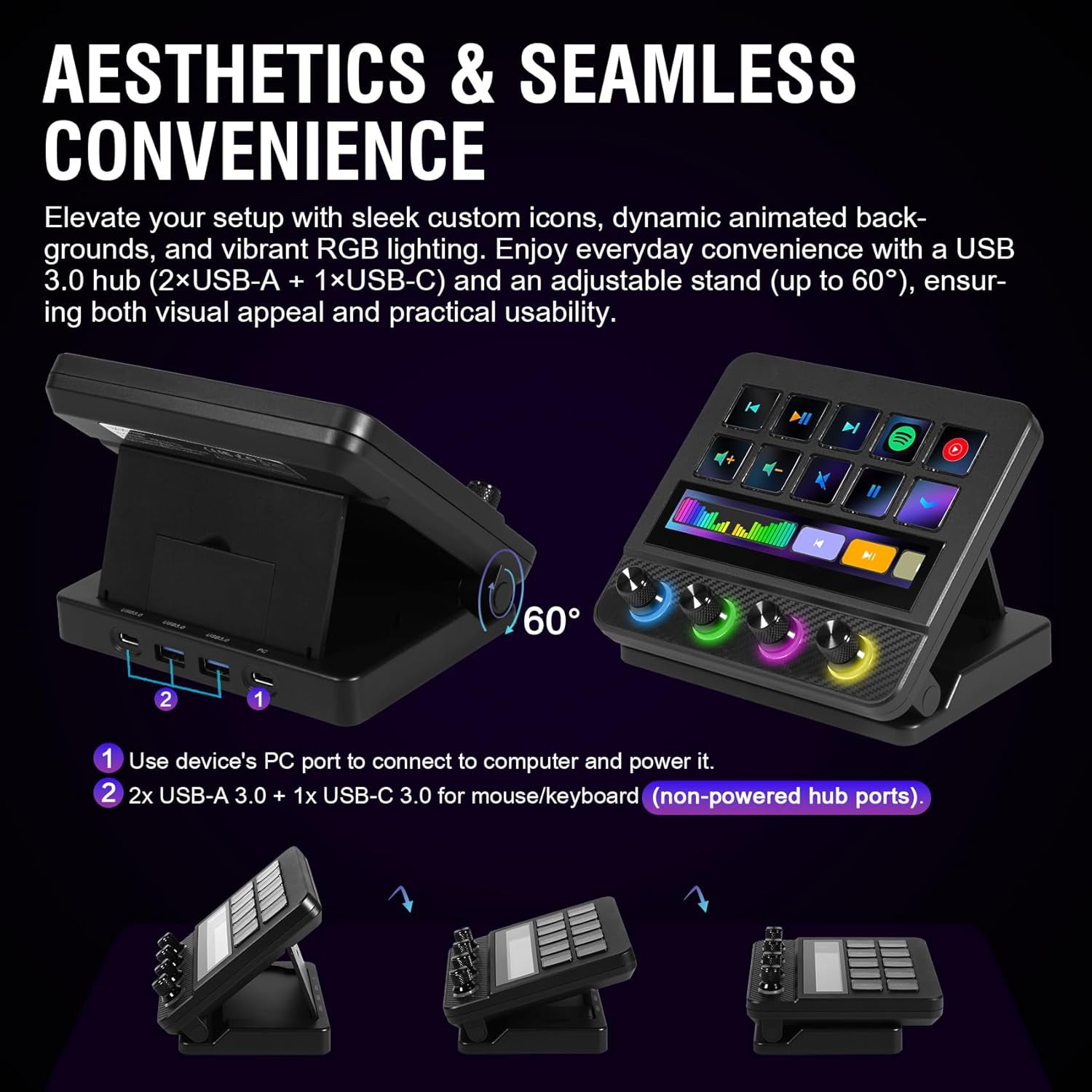 Streaming Controller Soundboard Keyboard – Custom Macro Keypad with LCD Display