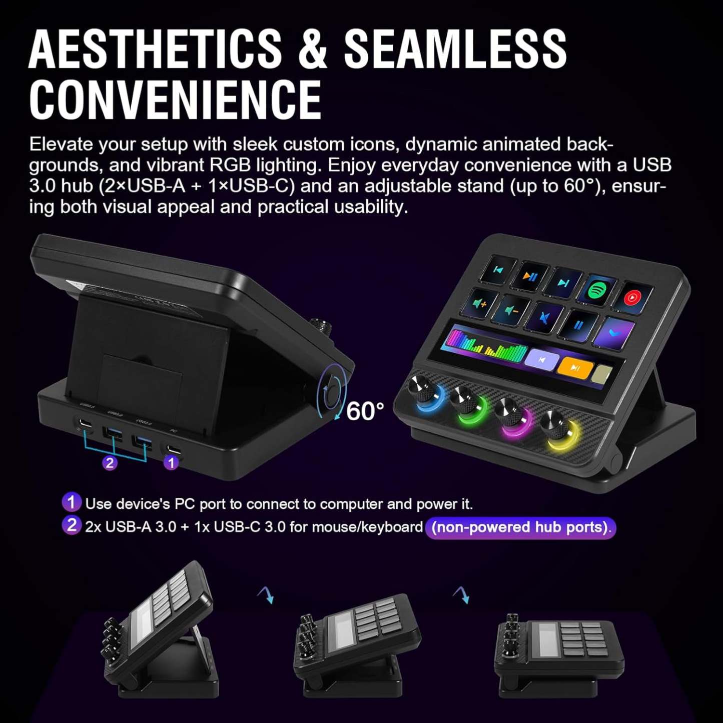Streaming Controller Soundboard Keyboard – Custom Macro Keypad with LCD Display
