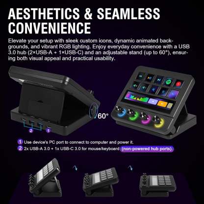 Streaming Controller Soundboard Keyboard – Custom Macro Keypad with LCD Display