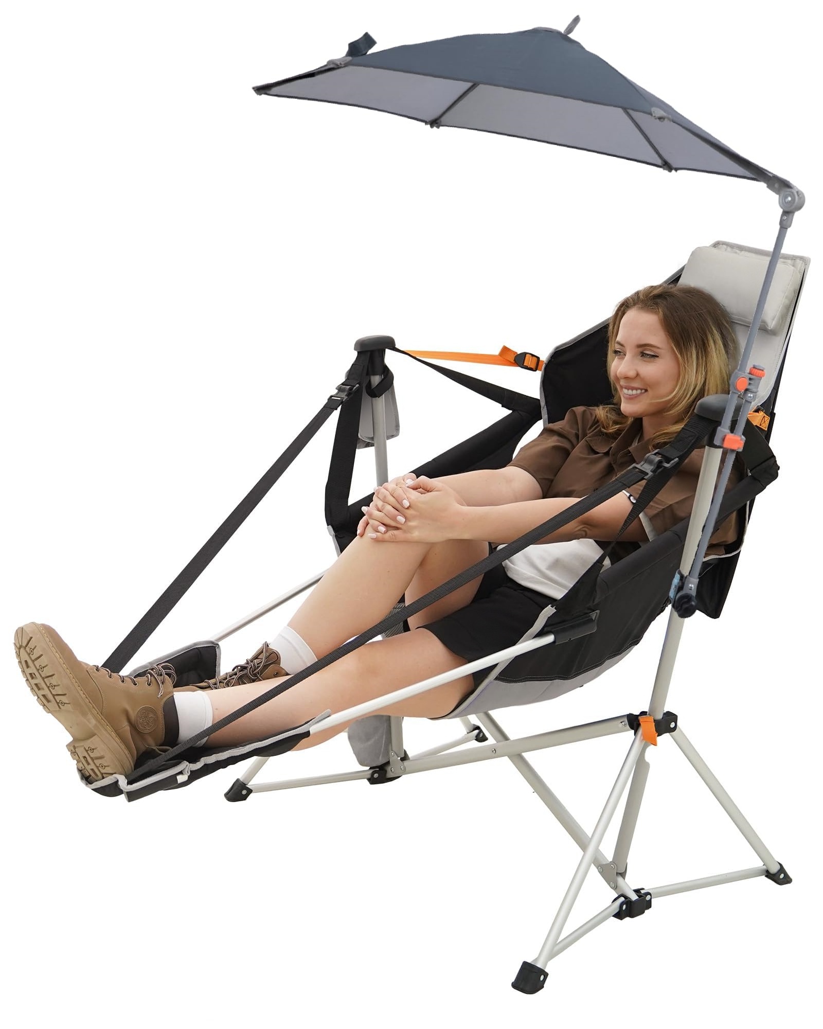 Hammock Camping Chair with Removable Footrest – Folding Rocking Chair