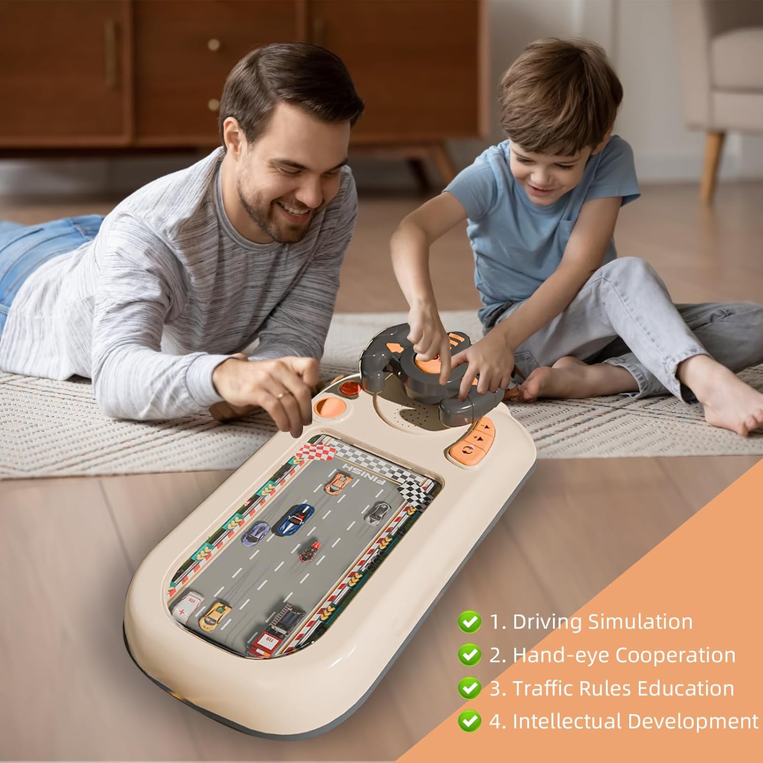 Musical Racing Steering Wheel Toy for Kids