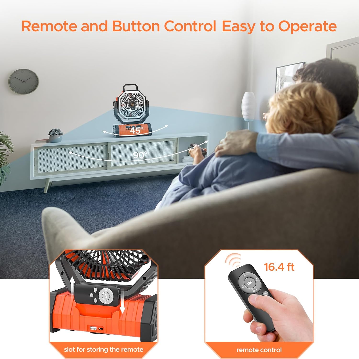 Rechargeable camping fan
