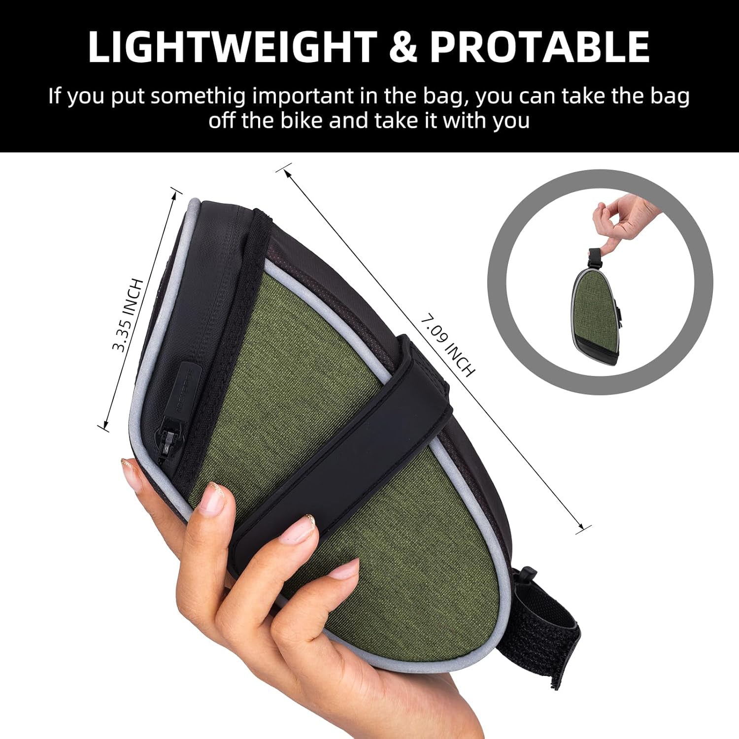 Bike Bag with Light – Tail Bag for Mountain & Road Bicycle Under-Seat Storage