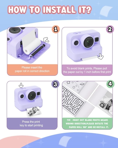 Print & Play Kids Camera – Instant Print Camera for Ages 3-12 📸🖨️✨