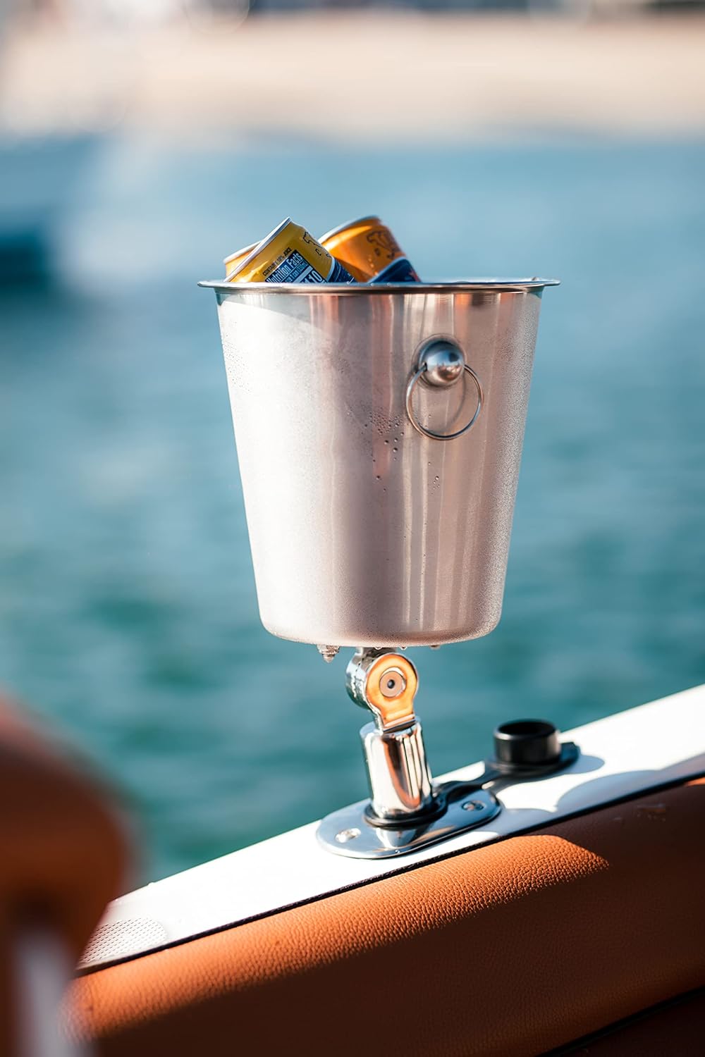 Marine Beverage Caddy – Adjustable Stainless Steel Drink Holder for Rod Holders 🛥️🍾⚓