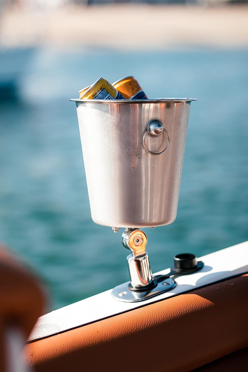 Marine Beverage Caddy – Adjustable Stainless Steel Drink Holder for Rod Holders 🛥️🍾⚓