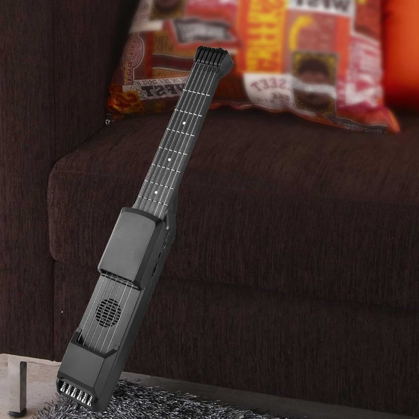 Smart Portable Silent Practice Guitar-Mini Digital Guitar Trainer with Dual Tones, AI Learning System & Wireless Connectivity