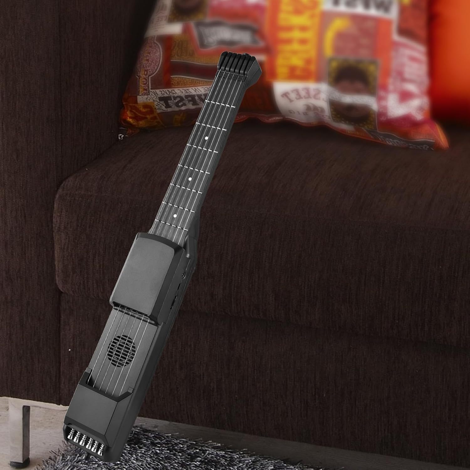 Smart Portable Silent Practice Guitar-Mini Digital Guitar Trainer with Dual Tones, AI Learning System & Wireless Connectivity