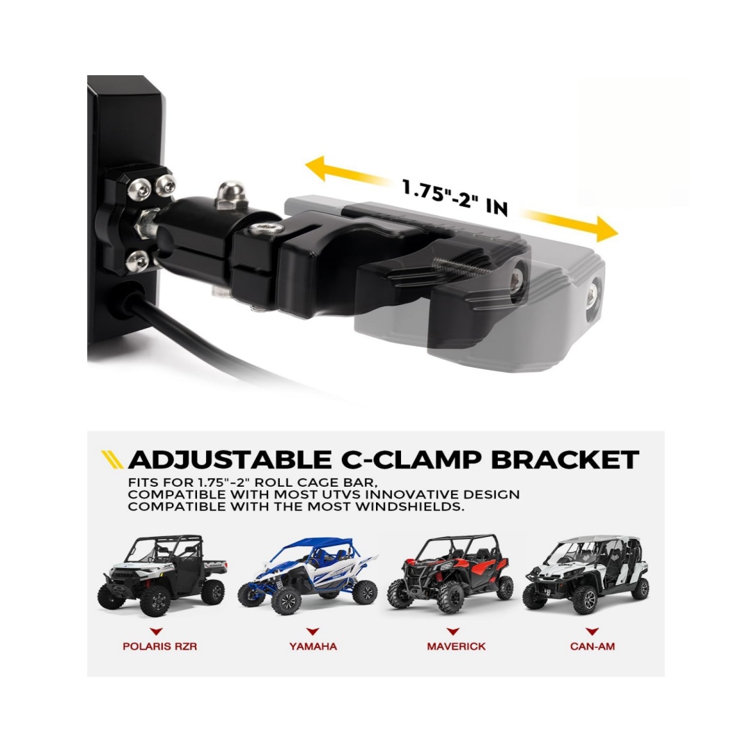 LED Side Mirror Kit – Aluminum Housing with Puddle Light for Off-Road Rigs 🚙💡🔲