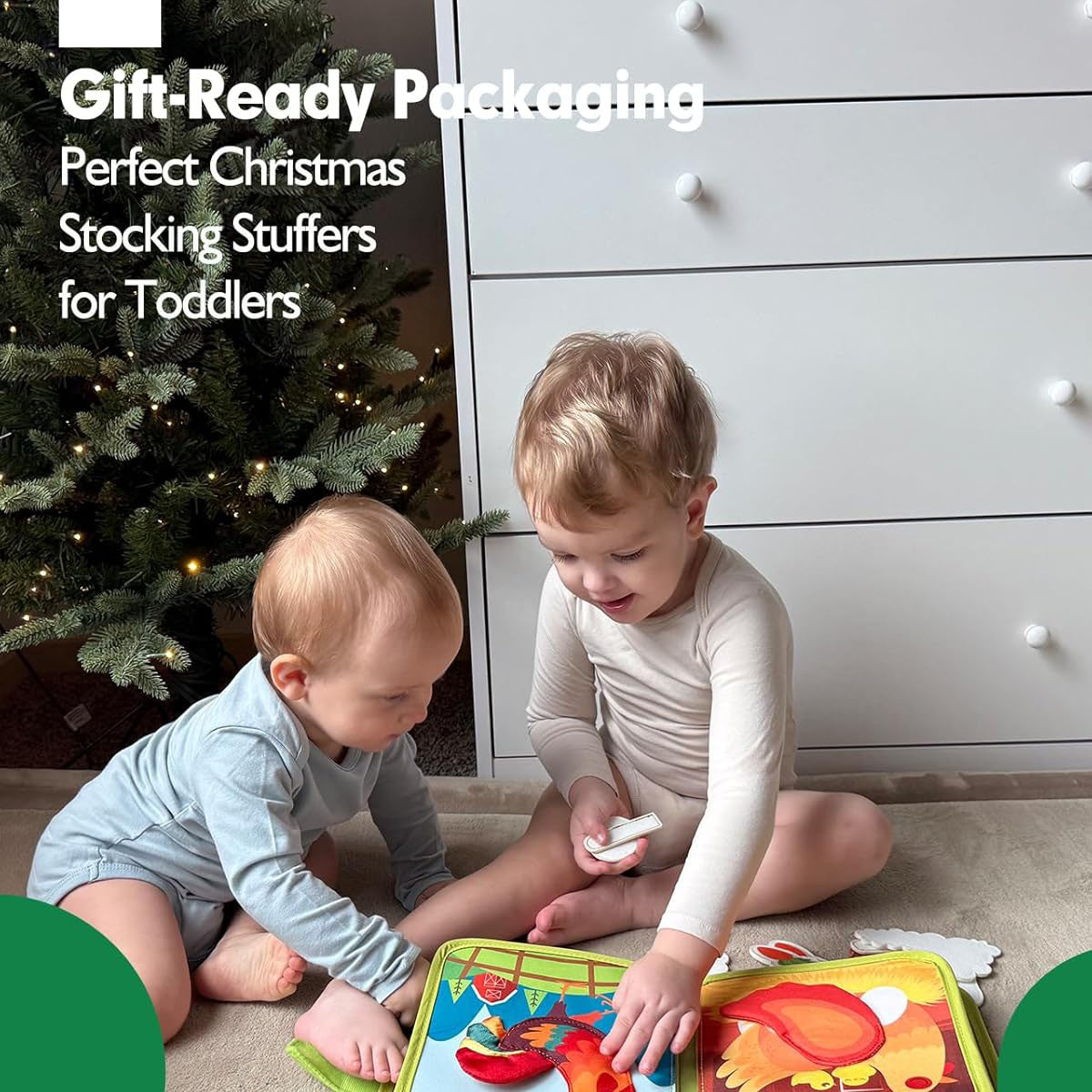 Toddler Busy Book (1-3 Years) - Montessori Farm Theme Busy Board for Boys and Girls