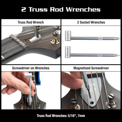 Guitar Tech Tool Kit – 18-Piece Screwdriver, Hex Wrench