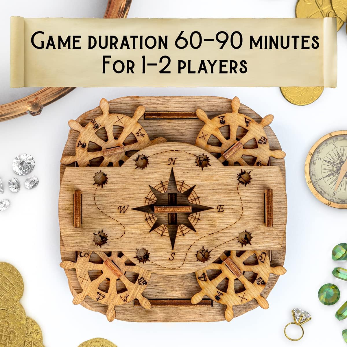 Davy Jones's Treasure Chest - Adult 3D Wooden Puzzle