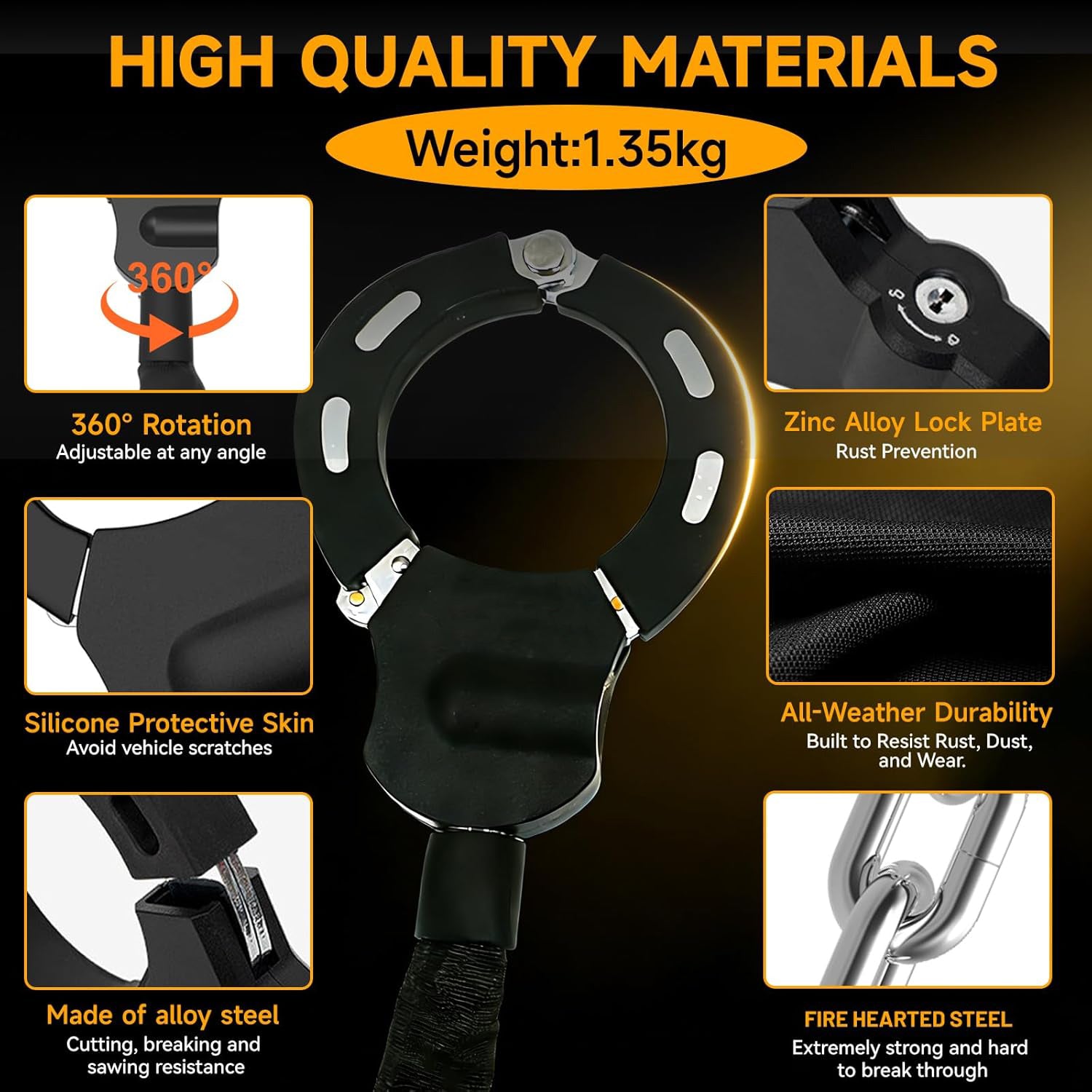 Scooter Lock – Heavy-Duty Anti-Theft Electric Scooter Lock with Storage Bag