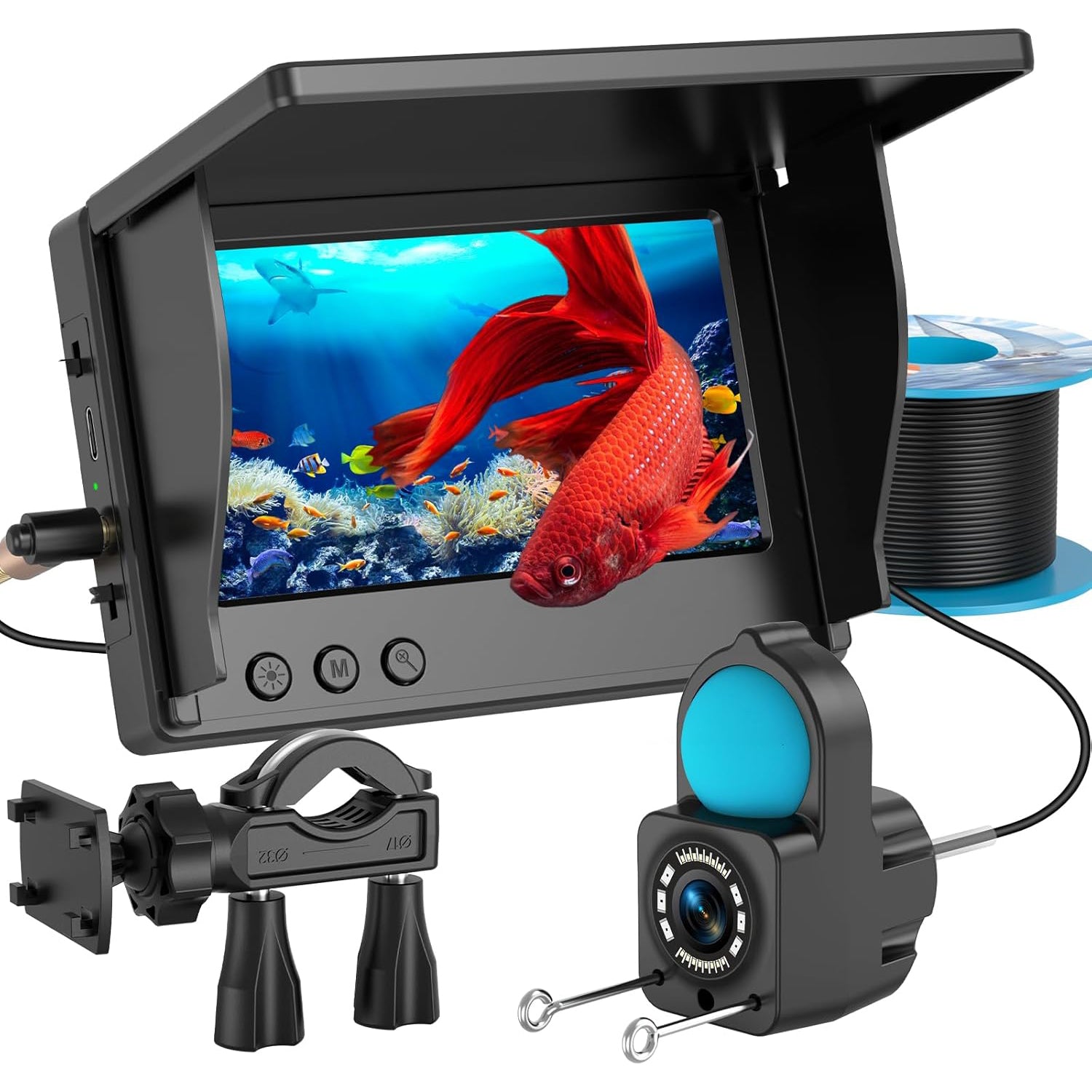 1080P HD Underwater Fishing Camera – Portable Fish Finder with 4.3" LCD Screen