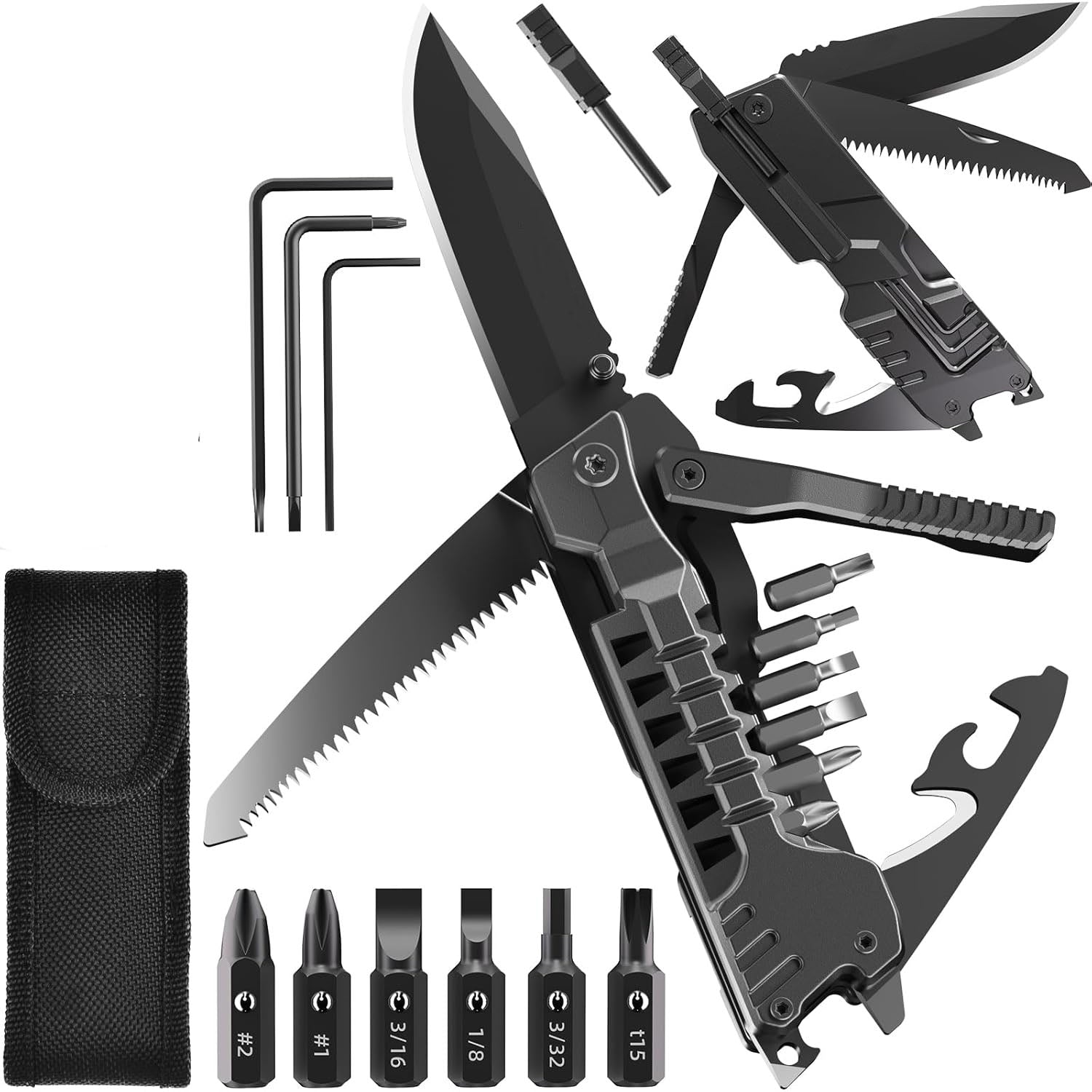 17-in-1 Multitool Knife – Camping & Survival Tool